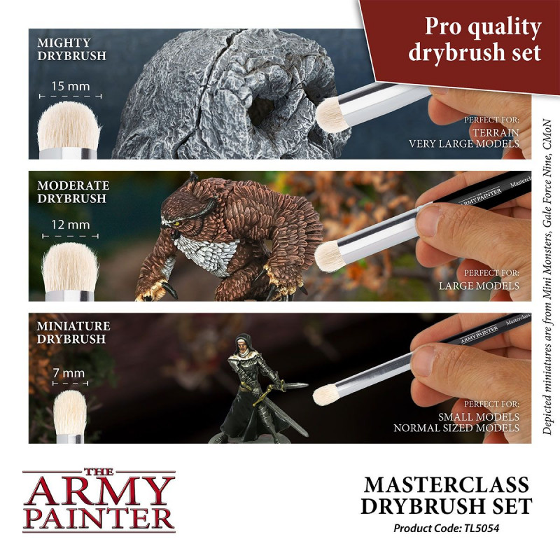 Army Painter® Set pinceaux brossage à sec masterclass - TL5054
