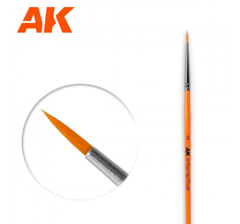 AK® Pinceau synthétique rond taille 2 référence AK604