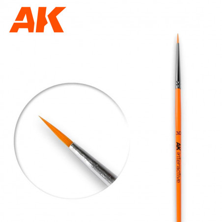 AK® Pinceau synthétique rond taille 3/0 référence AK601