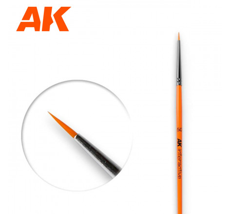 AK® Pinceau synthétique rond taille 5/0 référence AK600