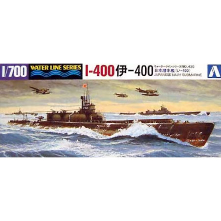 Aoshima® Maquette sous-marin marine japonaise I-400 1:700