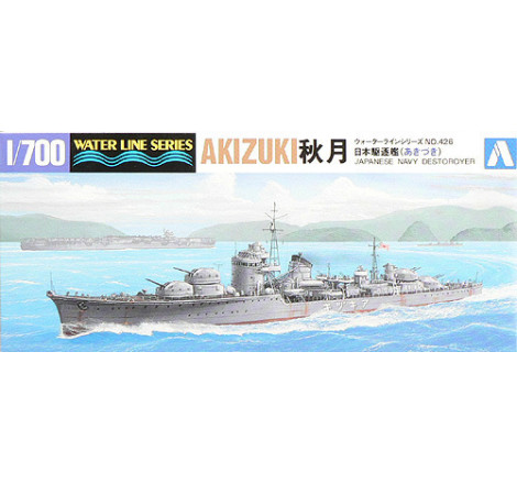 Aoshima® Maquette bateau Akizuki destroyer marine impériale Japonaise 1:700