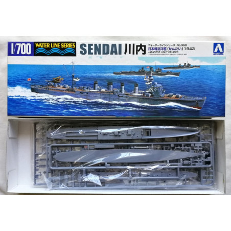 Aoshima® Maquette bateau Sendai 1943 croiseur léger marine impériale Japonaise 1:700 référence 040089