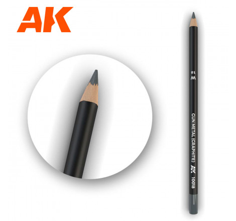 AK® Crayon de vieillissement Gunmetal (graphite) référence AK10017