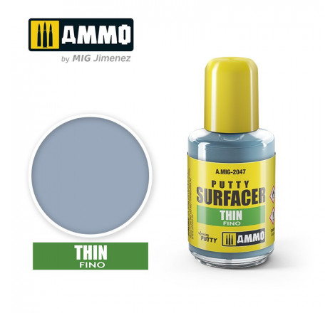 Ammo® Mastic liquide fin - Putty Surfacer Thin 30ml référence A.MIG-2047
