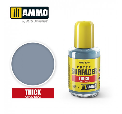 Ammo® Mastic liquide épais - Putty Surfacer Thick 30ml référence A.MIG-2049