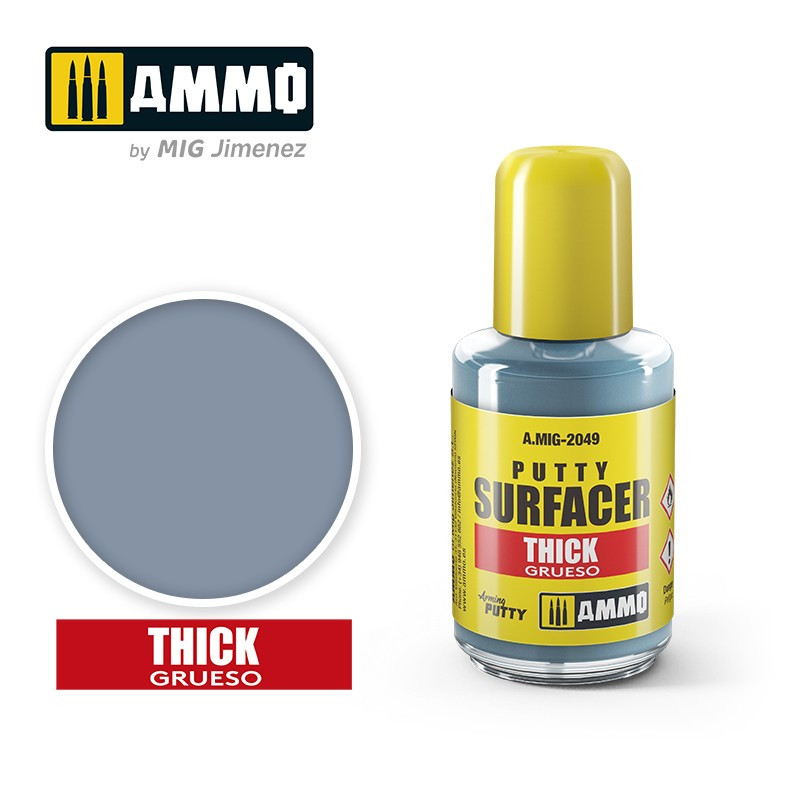 Ammo® Mastic liquide épais - Putty Surfacer Thick 30ml référence A.MIG-2049