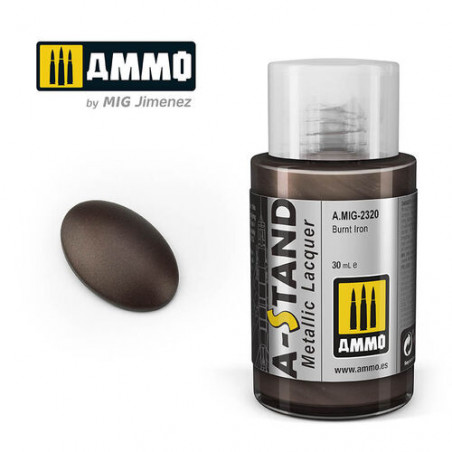 Ammo® Peinture A-Stand Burnt Iron Lacquer référence A.MIG-2320