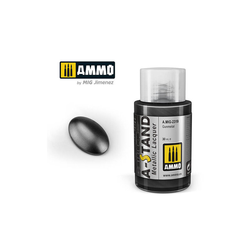 Ammo® Peinture A-Stand Gunmetal Lacquer référence A.MIG-2319