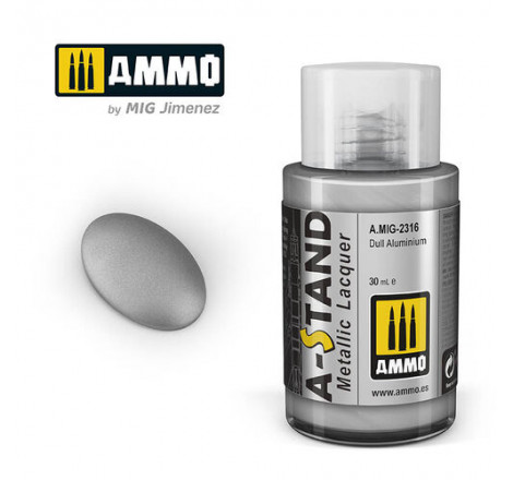 Ammo® Peinture A-Stand Dull Aluminium Lacquer référence A.MIG-2316