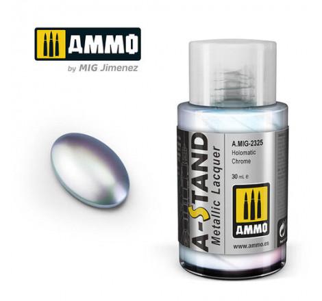 Ammo® Peinture A-Stand Holomatic Chrome Lacquer référence A.MIG-2325