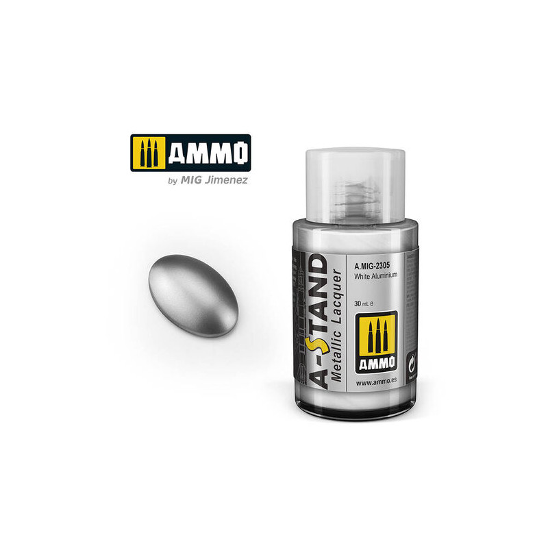Ammo® Peinture A-Stand White Aluminium Lacquer référence A.MIG-2305