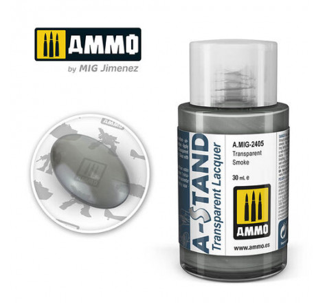 Ammo® Peinture A-Stand Transparent Smoke Lacquer référence A.MIG-2405