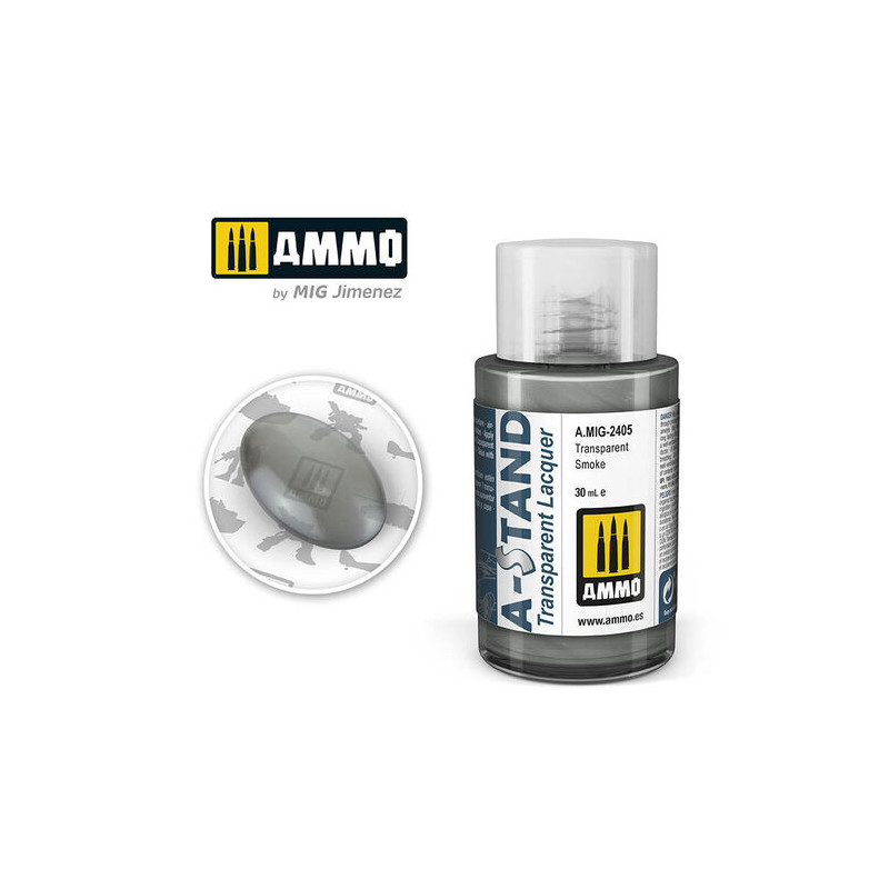 Ammo® Peinture A-Stand Transparent Smoke Lacquer référence A.MIG-2405