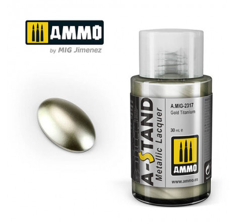 Ammo® Peinture A-Stand Gold Titanium Lacquer référence A.MIG-2317