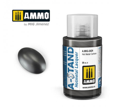 Ammo® Peinture A-Stand Hot Metal Carbon Lacquer référence A.MIG-2424