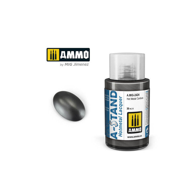 Ammo® Peinture A-Stand Hot Metal Carbon Lacquer référence A.MIG-2424