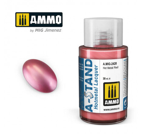 Ammo® Peinture A-Stand Hot Metal Red Lacquer référence A.MIG-2420