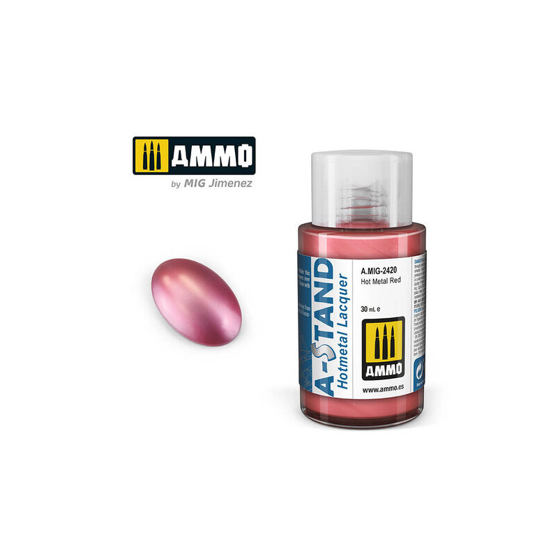 Ammo® Peinture A-Stand Hot Metal Red Lacquer référence A.MIG-2420