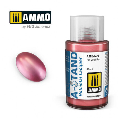 Ammo® Peinture A-Stand Hot Metal Red Lacquer référence A.MIG-2420