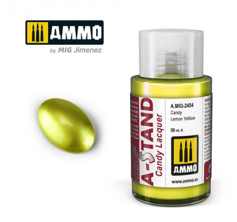 Ammo® Peinture A-Stand Candy Lemon Yellow Lacquer référence A.MIG-2454