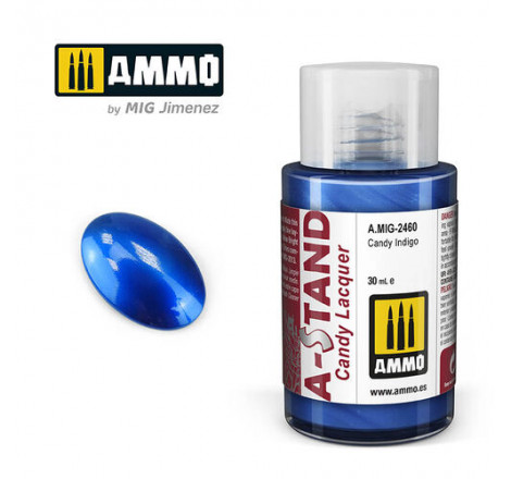 Ammo® Peinture A-Stand Candy Cobalt Blue Lacquer référence A.MIG-2459