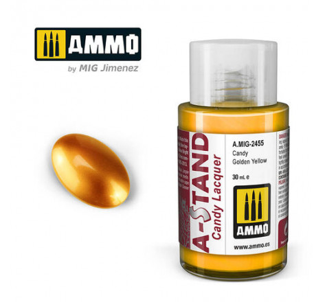 Ammo® Peinture A-Stand Candy Golden Yellow Lacquer référence A.MIG-2455