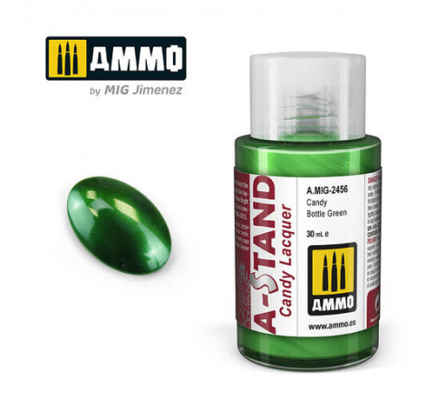 Ammo® Peinture A-Stand Candy Bottle Green Lacquer référence A.MIG-2456