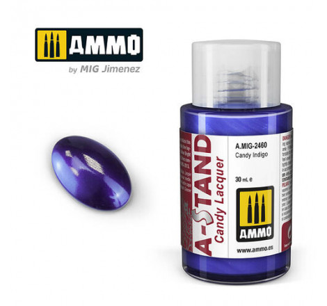 Ammo® Peinture A-Stand Candy Indigo Lacquer référence A.MIG-2460