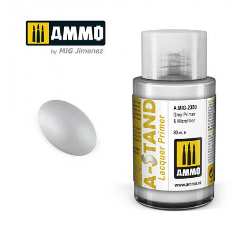 Ammo® Peinture A-Stand Grey Primer & Microfiller Lacquer référence A.MIG-2350