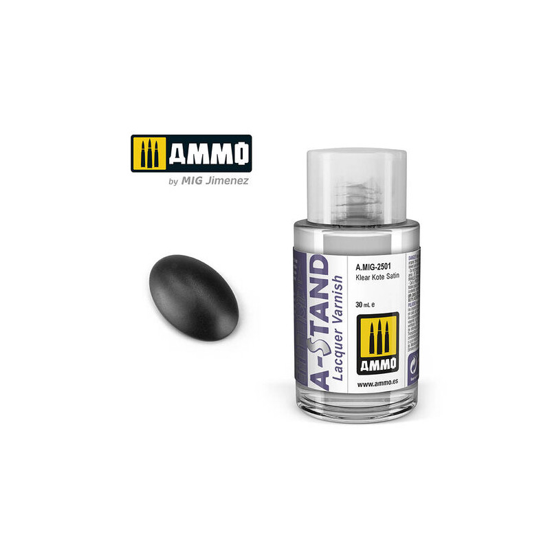 Ammo® Peinture A-Stand Vernis satin Lacquer référence A.MIG-2501