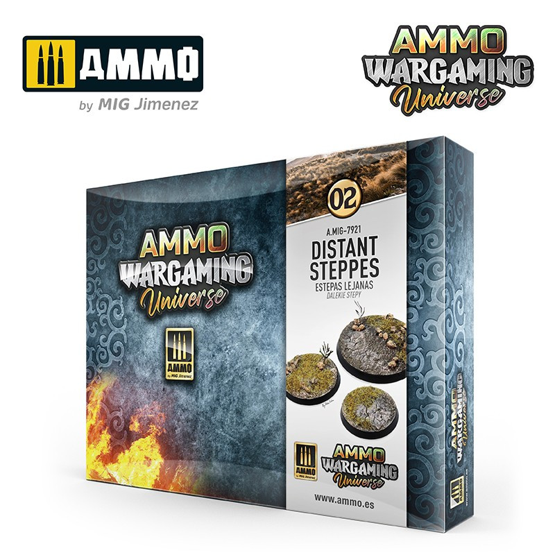 Ammo® Set de soclage Distant Steppes 02 - Ammo Wargaming Universe référence A.MIG-7921
