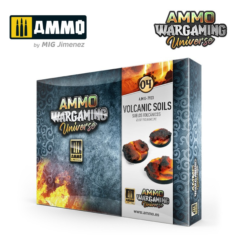 Ammo® Set de soclage Volcanic Soils 04 - Ammo Wargaming Universe référence A.MIG-7923