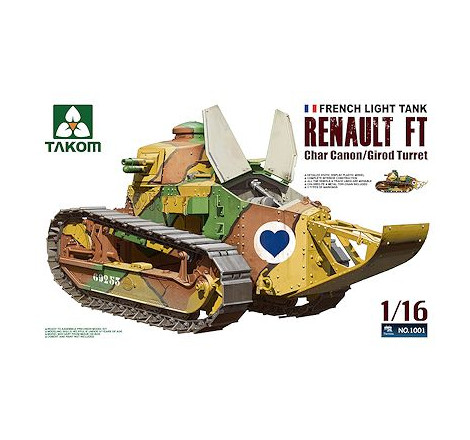 Takom® Maquette militaire char français FT 1:16