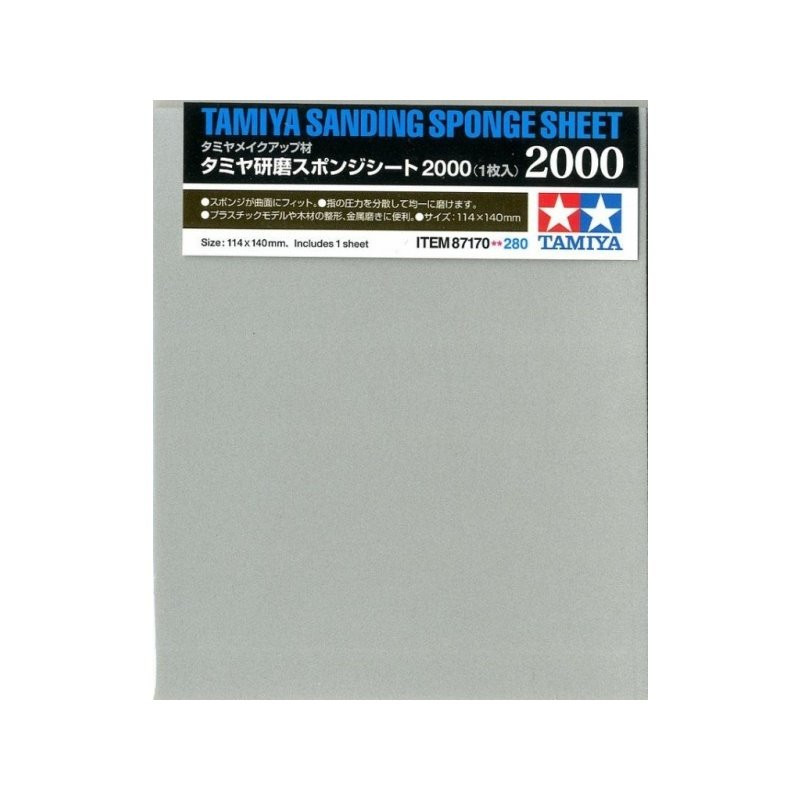 Tamiya® éponge abrasive grain 2000 87170