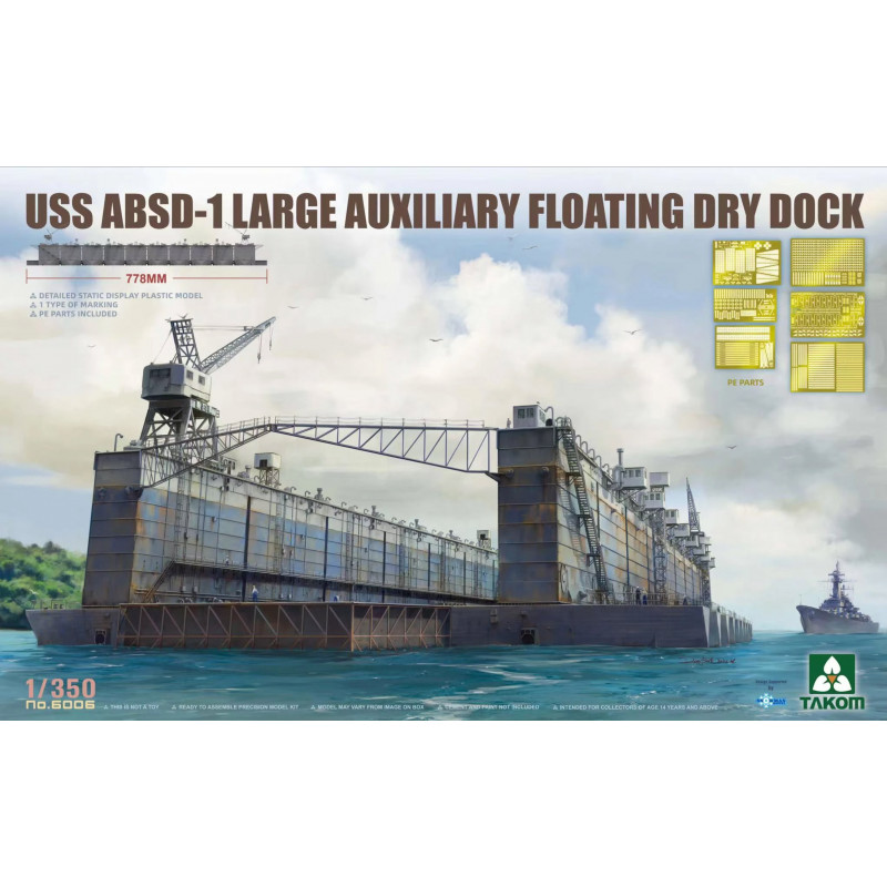 Takom® USS ABSD-1 Large Auxiliary Floating Dry Dock 1:350 référence 6006