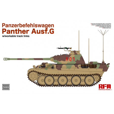 Rye Field Model® Maquette militaire Panzerbefehlswagen Panther Ausf.G 1:35 référence 5089