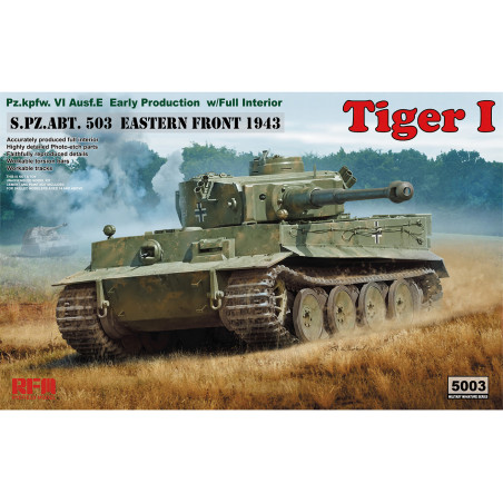 Rye Field Model® Maquette militaire Tiger + intérieur (Abt 503) Front Est 1943 1:35 référence 5003