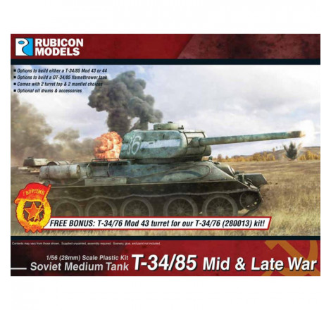 Rubicon Models® Maquette char soviétique T-34/84 (mid/late war) 1:56 référence 280021