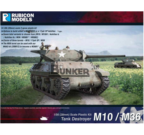 Rubicon Models® Maquette char US M10 Wolverine / M36 Jackson 1:56 référence 280029