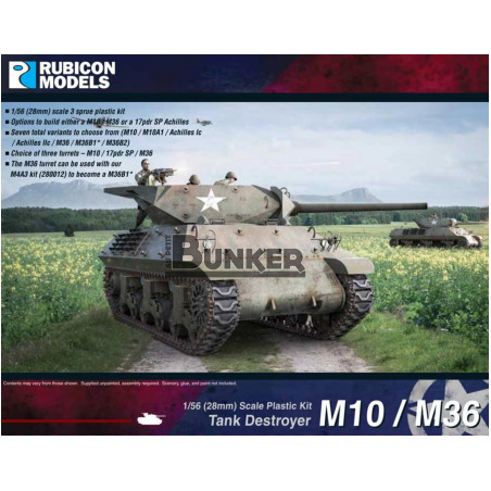 Rubicon Models® Maquette char US M10 Wolverine / M36 Jackson 1:56 référence 280029