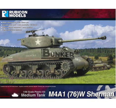 Rubicon Models® Maquette char US Sherman M4A1 (76)W 1:56 référence 280087