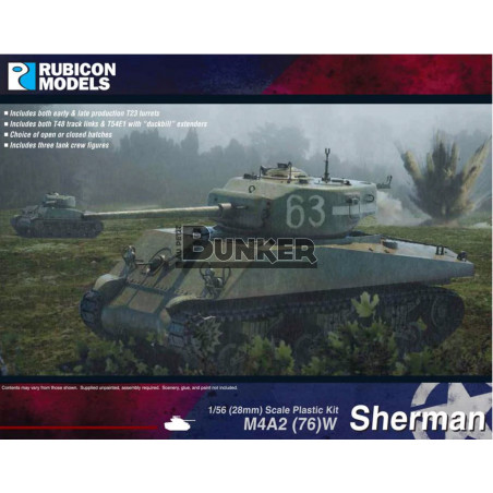 Rubicon Models® Maquette char US Sherman M4A2 (76)W 1:56 référence 280054