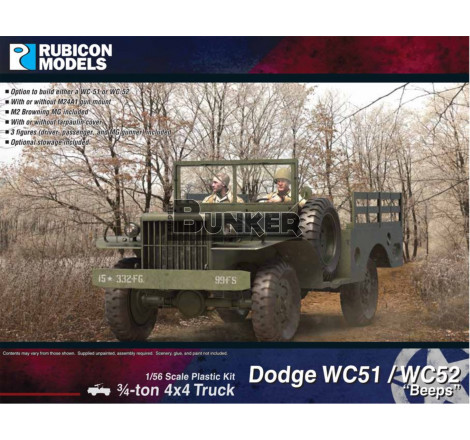 Rubicon Models® Maquette véhicule Dodge WC51 / WC52 "Beeps" 1:56 référence 280101