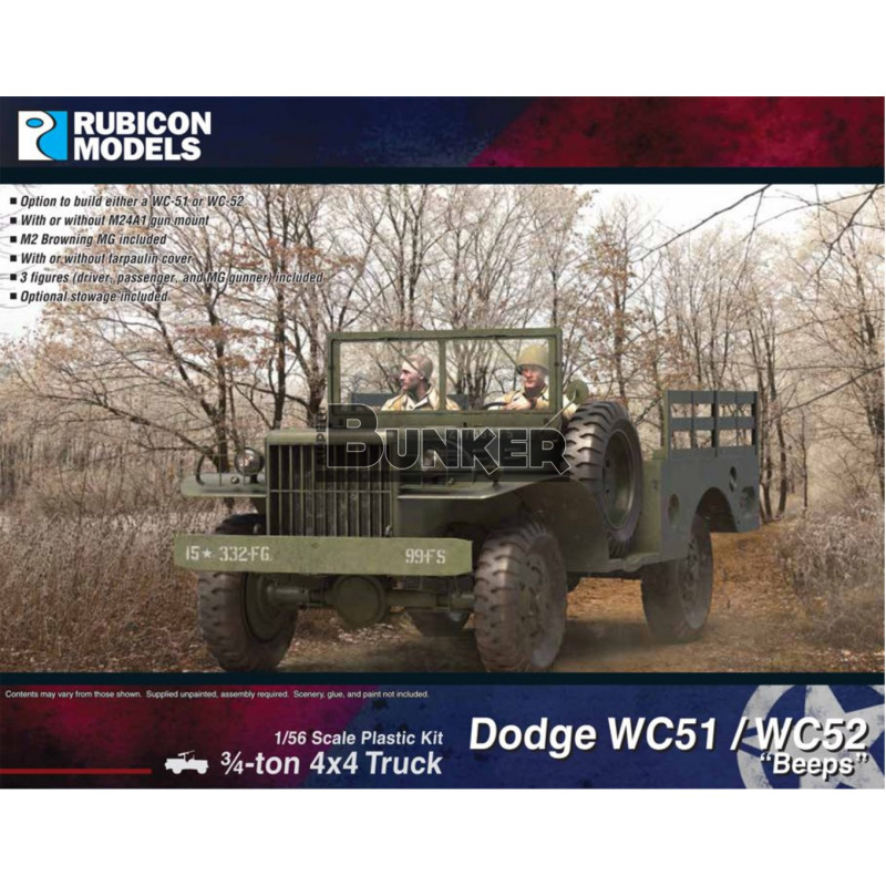 Rubicon Models® Maquette véhicule Dodge WC51 / WC52 "Beeps" 1:56 référence 280101