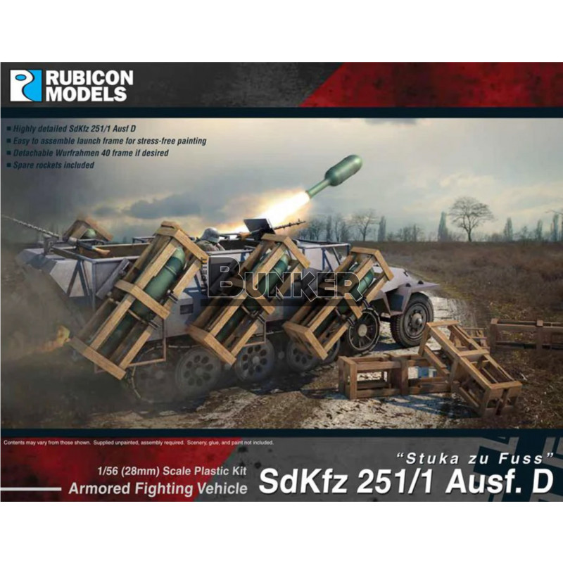 Rubicon Models® Maquette véhicule blindé SdKfz 251/1 Ausf.D "Stuka zu Fuss" 1:56 référence 280020