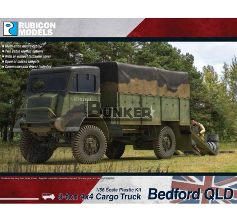 Rubicon Models® Maquette camion britannique Bedford QLD 1:56 référence 280106