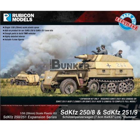 Rubicon Models® Maquette set amélioration Sdkfz 250/8 & SdKfz 251/9 1:56 référence 280044