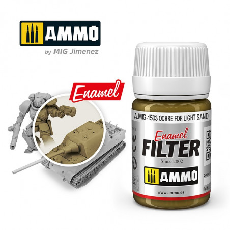 Ammo® Filtre enamel ocre pour sable clair A.MIG-1503