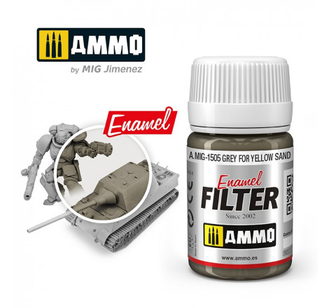 Ammo® Filtre enamel gris pour jaune sable A.MIG-1505